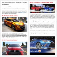 Постинг статьи &quot;2016 Toyota Corolla VS 2016 Toyota Camry&quot;