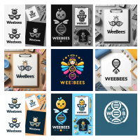 Разработка логотипа для бренда детской одежды WEEBEES - фото 142