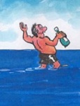 Пьяному море по колено - надел коньки И