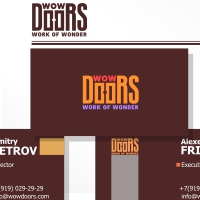 WowDoors, изготовление дверей, логотип, визитки и бланк